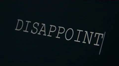 Typing word disappoint Stock Footage 45875274