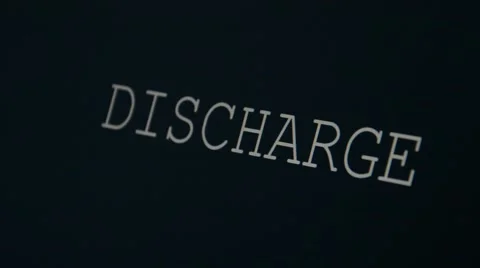 Typing word discharge Stock Footage 45875699