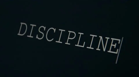 Typing word discipline Stock Footage 45875300
