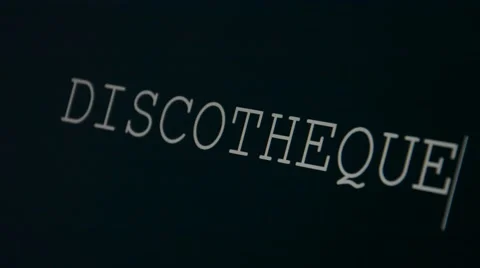 Typing word discotheque Stock Footage 45875316