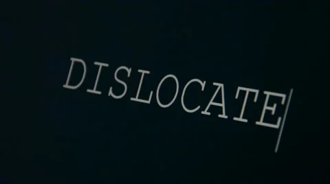 Typing word dislocate Stock Footage 45875356