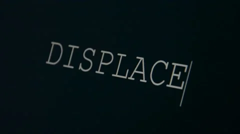 Typing word displace Stock Footage 45875361