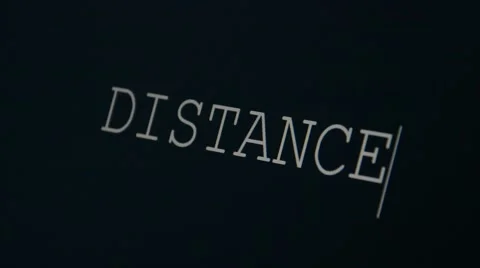 Typing word distance Stock Footage 45875388
