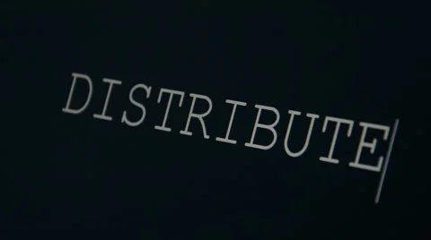 Typing word distribute Vídeo Stock 45875399