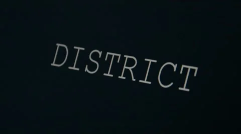 Typing word district Stock Footage 45875400