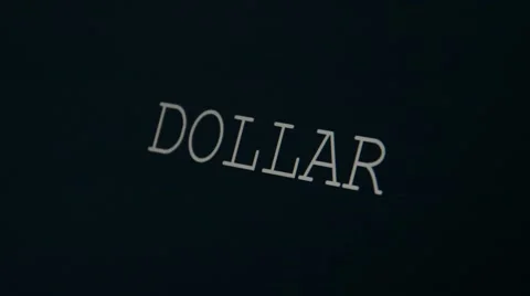 Typing word dollar Stock Footage 45875469