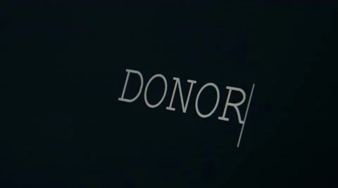 Typing word donor Stock Footage 45875487