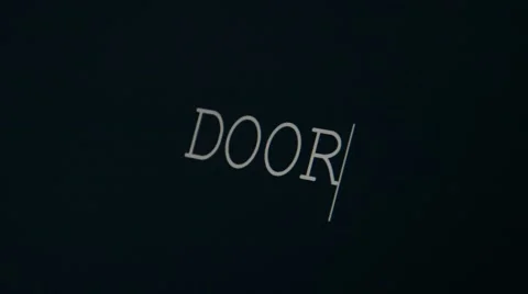 Typing word door Stock Footage 45875501