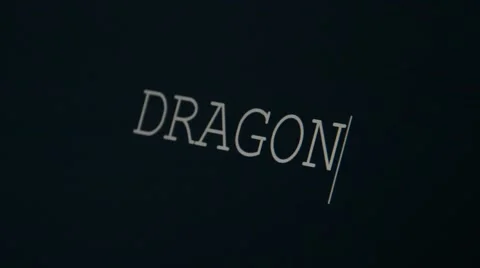 Typing word dragon Stock Footage 45875701