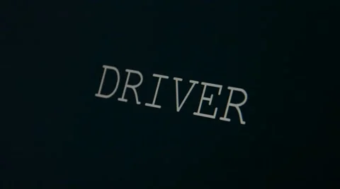 Typing word driver Stock Footage 45875578
