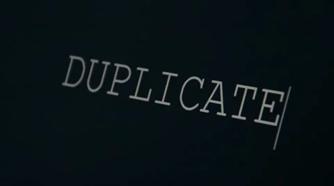 Typing word duplicate Stock Footage 45875646