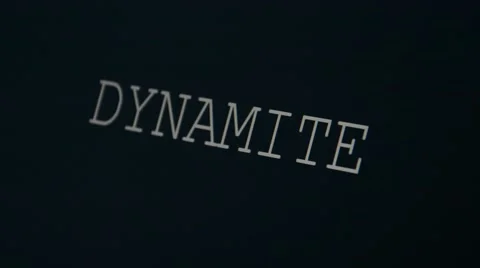 Typing word dynamite Stock Footage 45875665