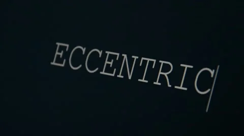 Typing word eccentric Video stock 45875740