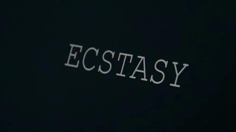 Typing word ecstasy Stock Footage 45875751