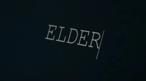 Typing word elder Stock Footage 45901086