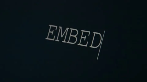 Typing word embed Video stock 45901180