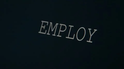 Typing word employ Stock Footage 45901196