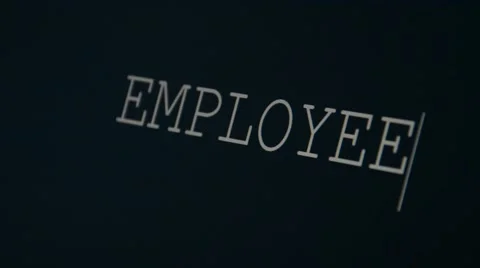 Typing word employee Stock Footage 45901194