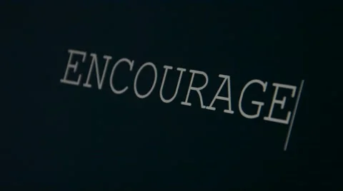 Typing word encourage Stock Footage 45901209