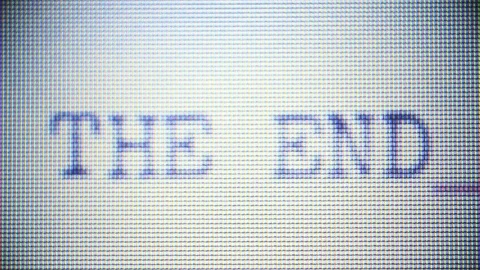 Typing word The End on computer screen Stock Footage 111665363