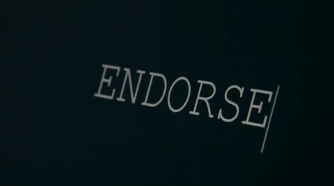 Typing word endorse Stock Footage 45901227