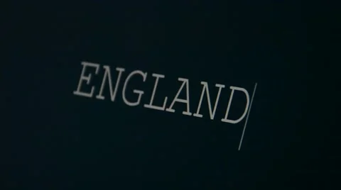 Typing word England Stock Footage 45901244