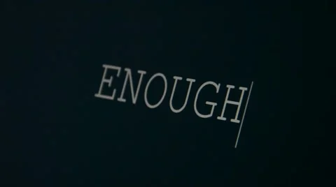 Typing word enough Stock Footage 45901266