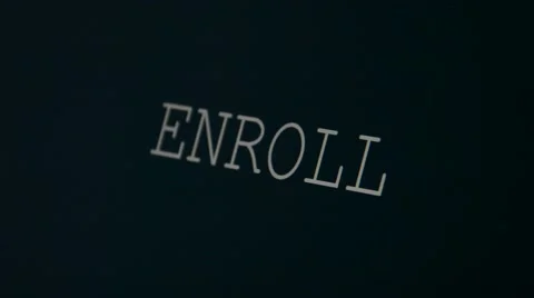 Typing word enroll Stock Footage 45901272