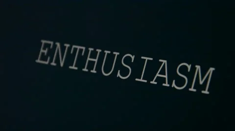 Typing word enthusiasm Stock Footage 45901287