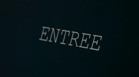 Typing word entree Video stock 45901291