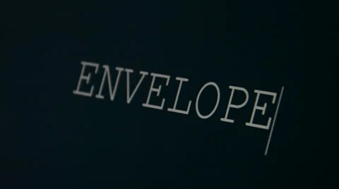 Typing word envelope Stock Footage 45901298