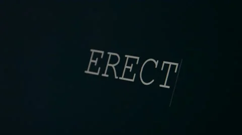 Typing word erect Stock Footage 45901340