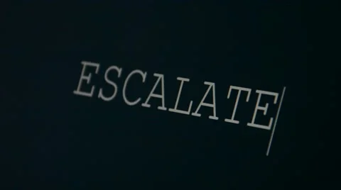 Typing word escalate Stock Footage 45901347