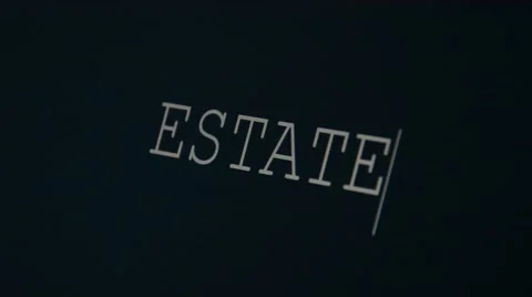 Typing word estate Stock Footage 45901374