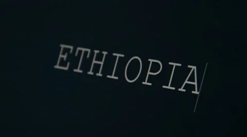 Typing word Ethiopia Stock Footage 45901387