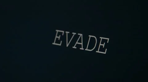 Typing word evade Stock Footage 45901396