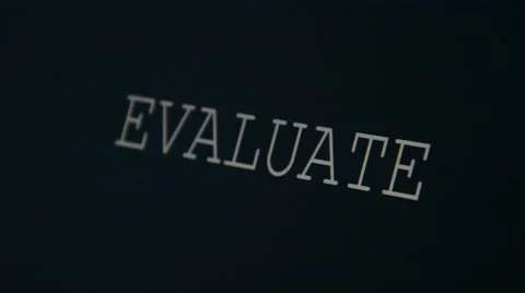 Typing word evaluate Stock Footage 45901397