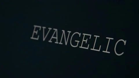 Typing word evangelic Stock Footage 45901416