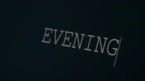 Typing word evening Stock Footage 45901413