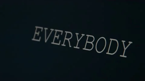 Typing word everybody Stock Footage 45901424