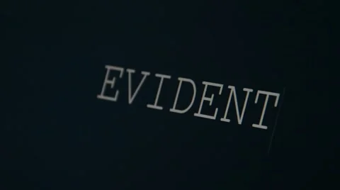 Typing word evident Video stock 45901454