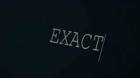 Typing word exact Stock Footage 45901448
