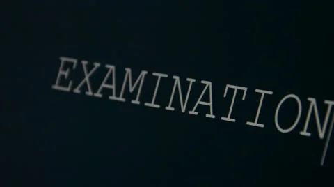 Typing word examination Stock Footage 45901467