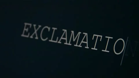 Typing word exclamatio Stock Footage 45901502