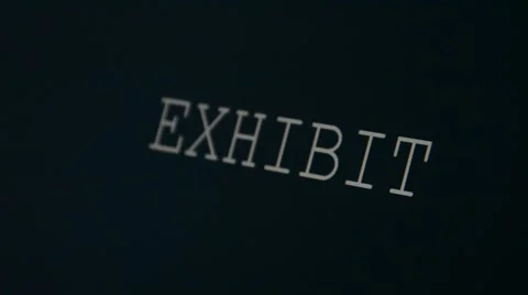 Typing word exhibit Video stock 45901517