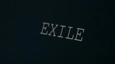 Typing word exile Stock Footage 45901514