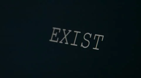 Typing word exist Stock Footage 45901524