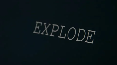 Typing word explode Stock Footage 45901625