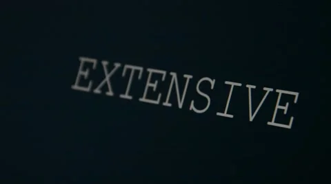 Typing word extensive Stock Footage 45901648