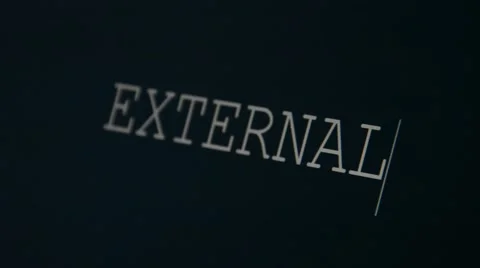 Typing word external Stock Footage 45901654